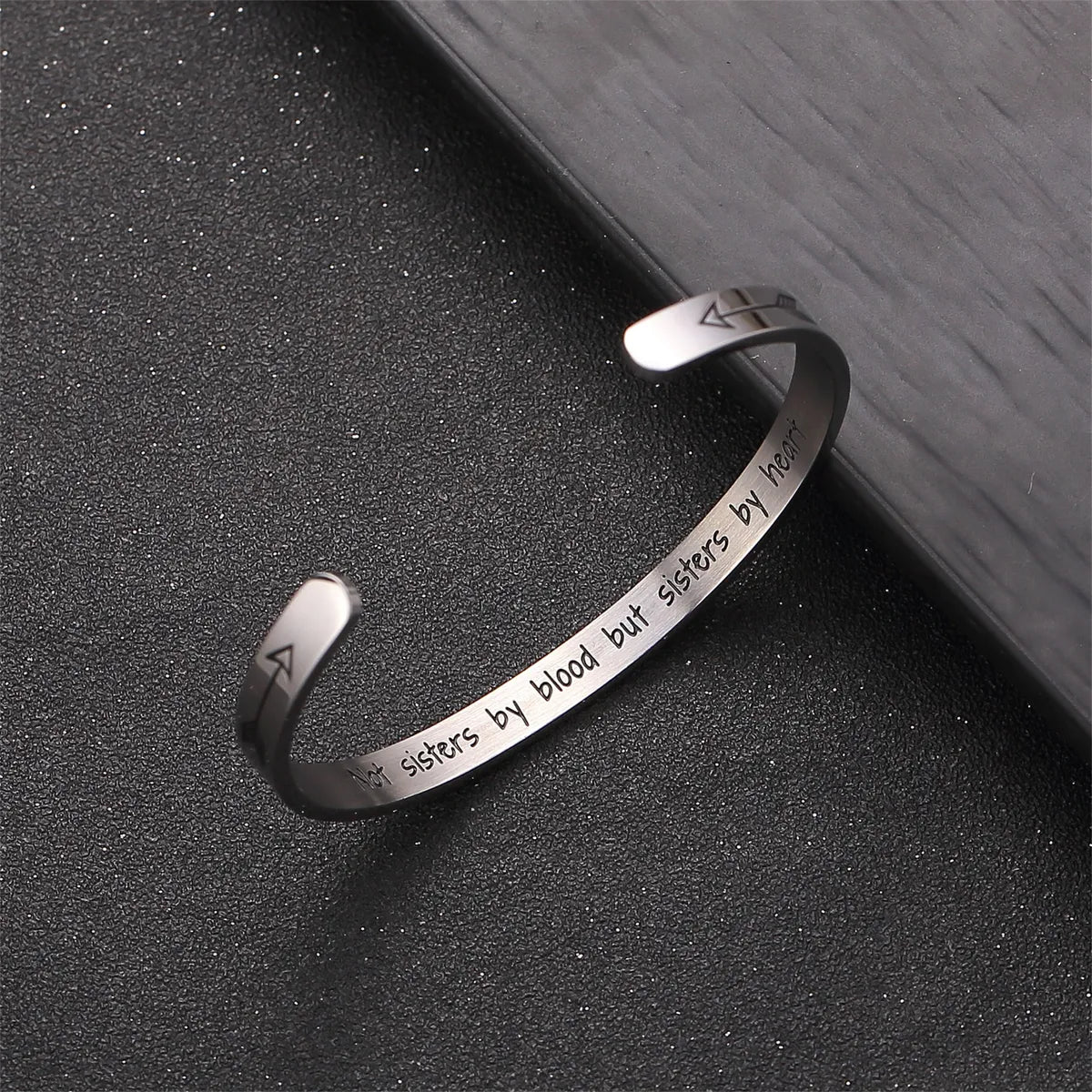 women's sustainable bangles-Stainless Steel Casual Simple Style C Shape Letter Cuff Bracelets