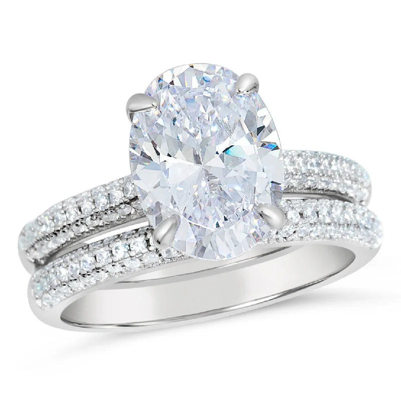 women's matching rings-3 Carat Wedding Set