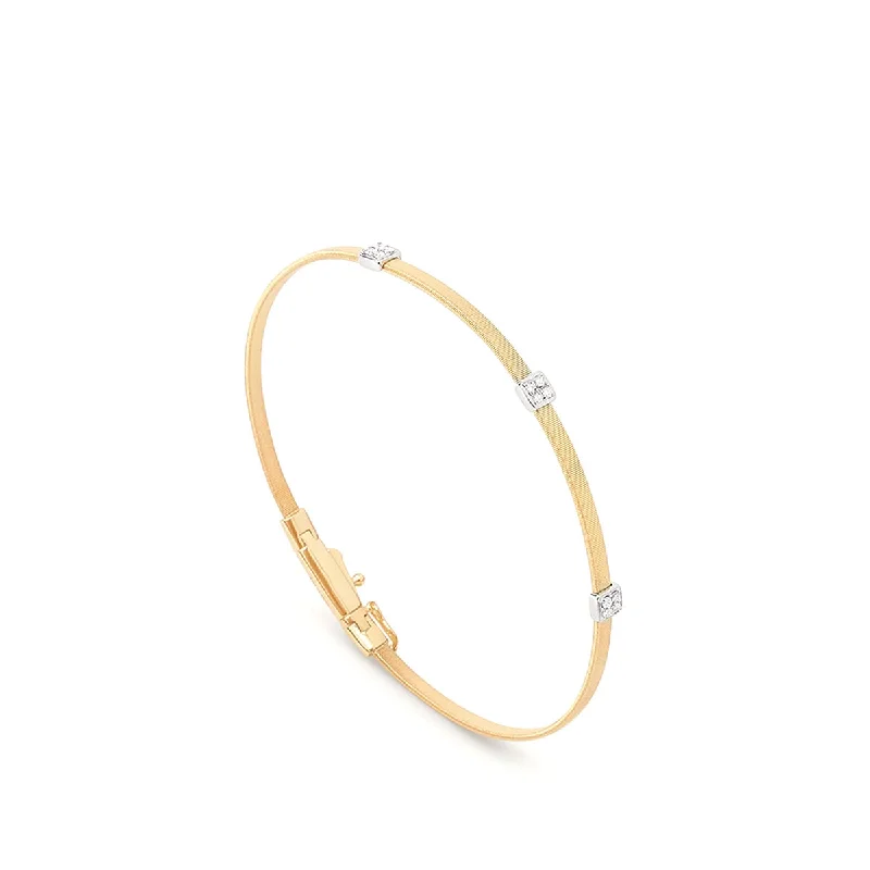 women's vintage bracelets-Marco Bicego Masai Stackable Bracelet With Diamonds