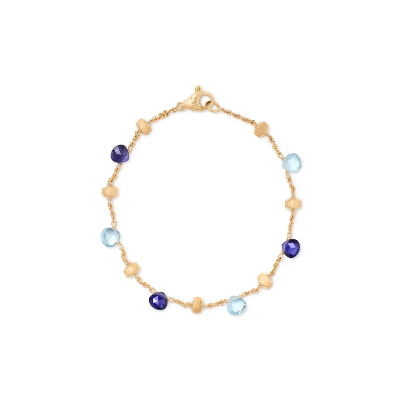 women's eco-friendly bracelets-Marco Bicego Paradise Single Strand Topaz & Iolite Bracelet