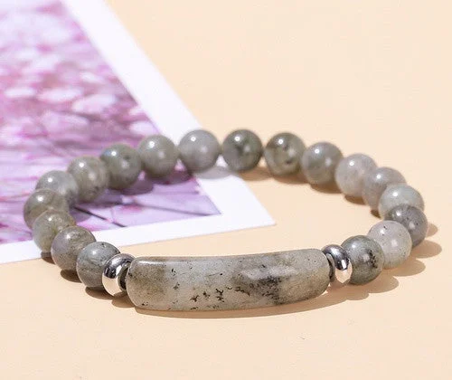 Natural White Glitter Stone Bridge Bracelet