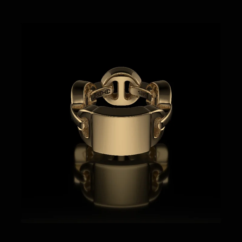 women's vintage-style rings-BRUTE CLASSIC TRI-LINK MONOGRAM