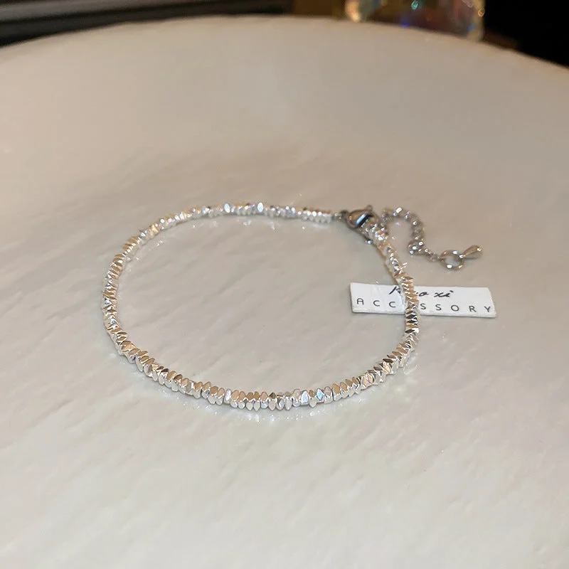 69# Bracelet-Silver-Broken Silver