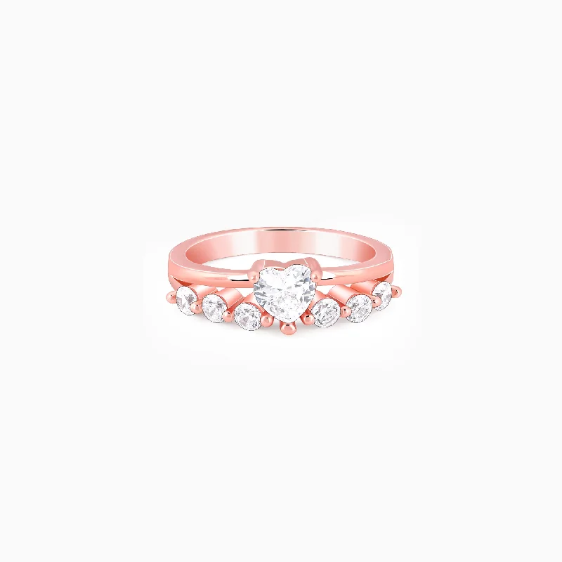 women's modern rings-Rose Gold Unstoppable Love Ring