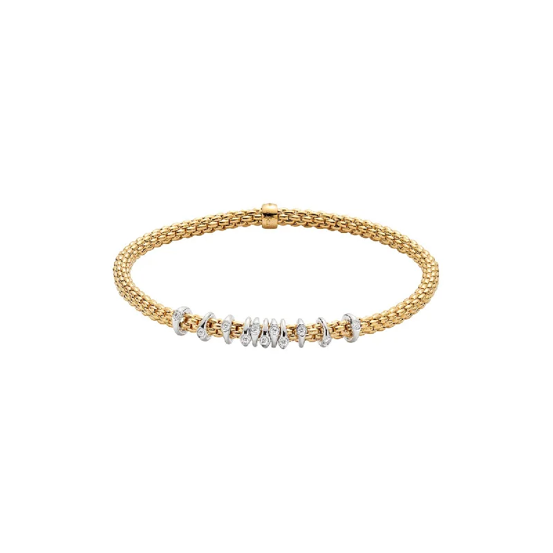 women's lucky bracelets-FOPE Prima Flex'it Bracelet With Diamonds