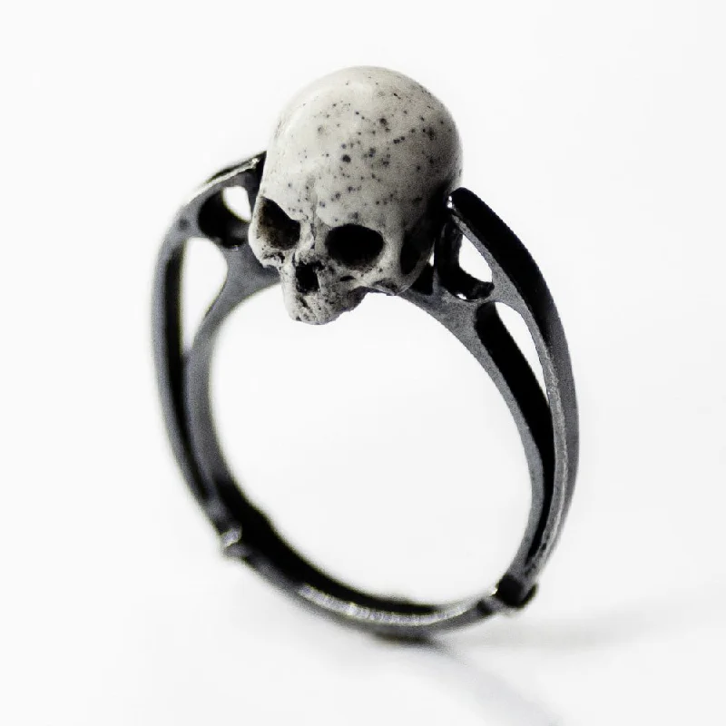 women's wave rings-Arche Skull ring