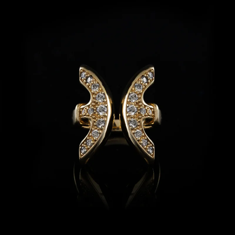 women's gothic rings-REVERE WITH DIAMONDS