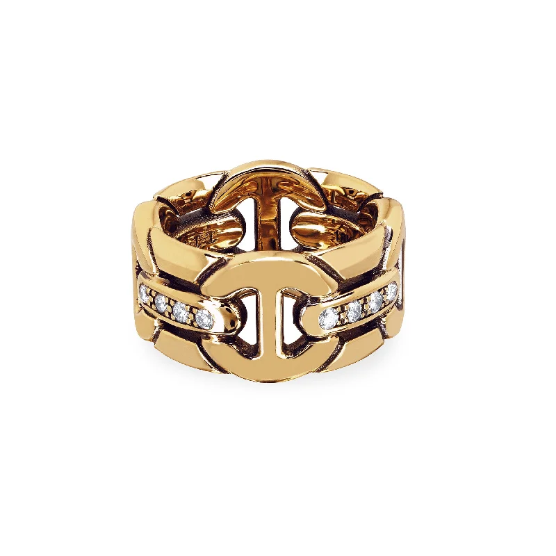 women's symbolic rings-WALL QUAD WITH DIAMONDS