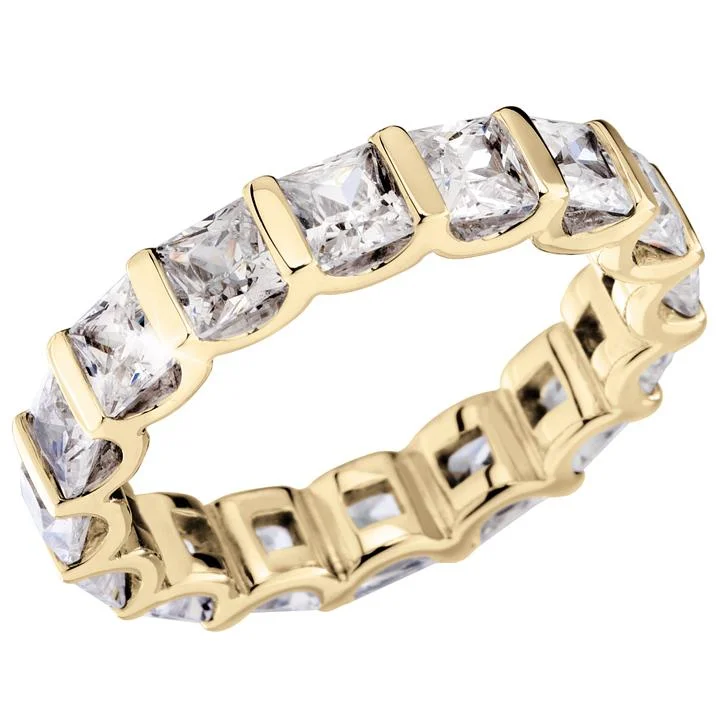 women's eternity rings-Princess Eternity Gold Ring