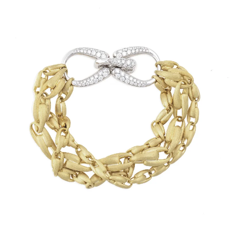 women's charm bracelets-Marco Bicego Lucia Three Row Bracelet