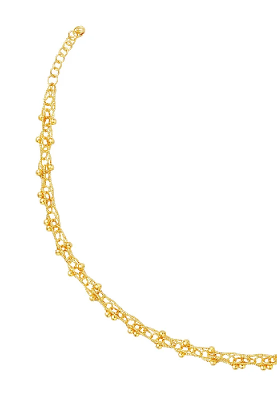 women's timeless bangles-TOMEI Lusso Italia Tangled Beads Bracelet, Yellow Gold 916