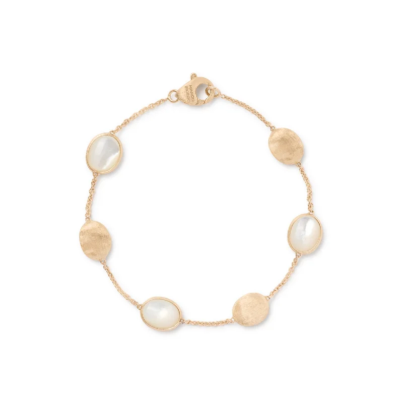 women's engraved bracelets-Marco Bicego Siviglia Bracelet With Ovals & Mother Of Pearl