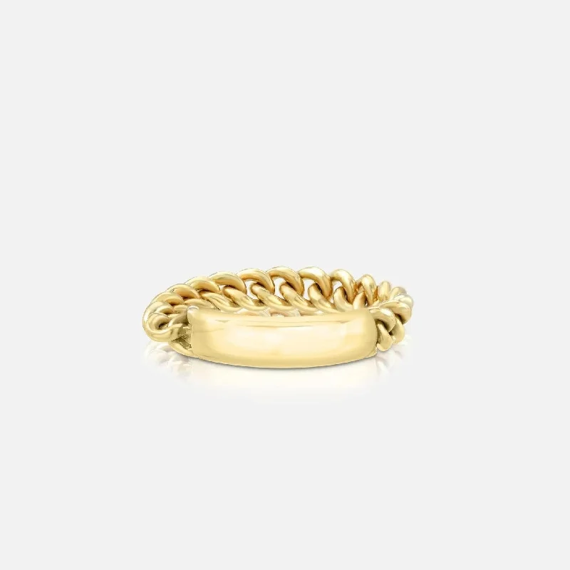 women's vintage rings-Chain ID Ring