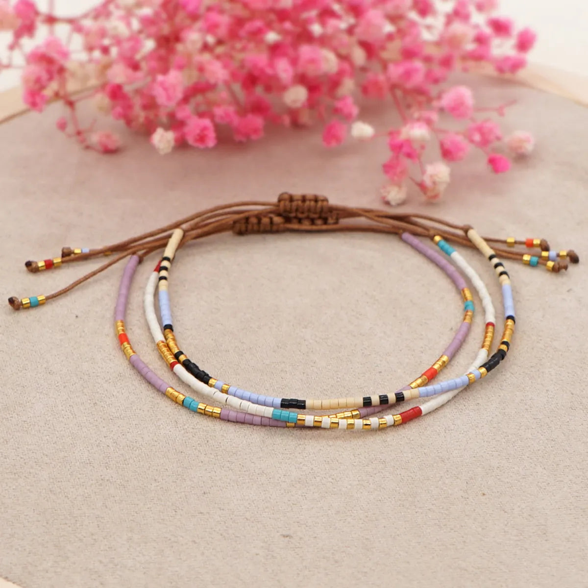 women's topaz bracelets-Bohemian Geometric Glass Bracelets