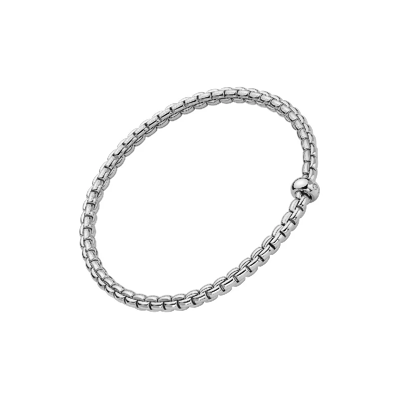 women's oval bracelets-FOPE Eka Flex'it Bracelet With A White Diamond