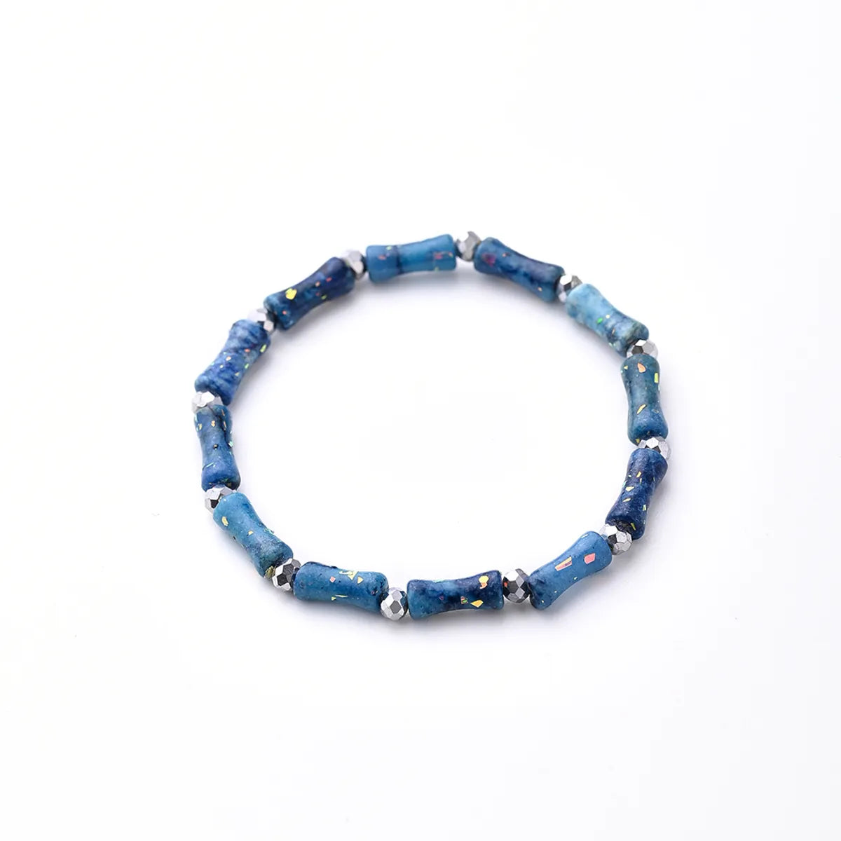 Blue (White Glass Beads)