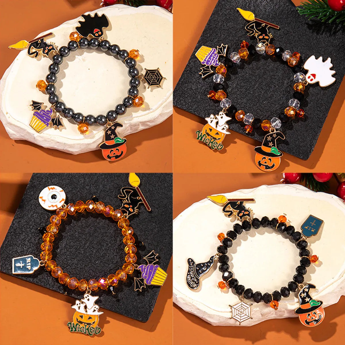 women's adjustable bracelets-Simple Style Halloween Pattern Alloy Wholesale Bracelets