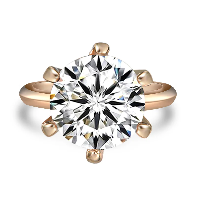 women's double-band rings-7 Carat Solitaire Engagement Ring