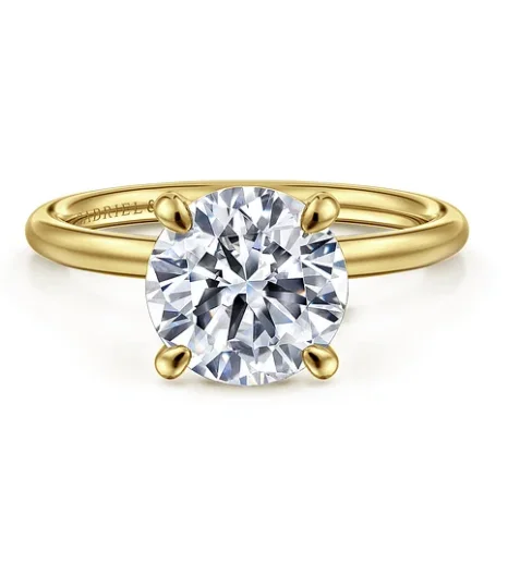 women's alternative engagement rings-14K Yellow Gold Semi-Mount Engagement Ring by Gabriel