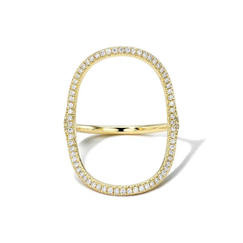 women's topaz rings-Continuity Pavé Ring