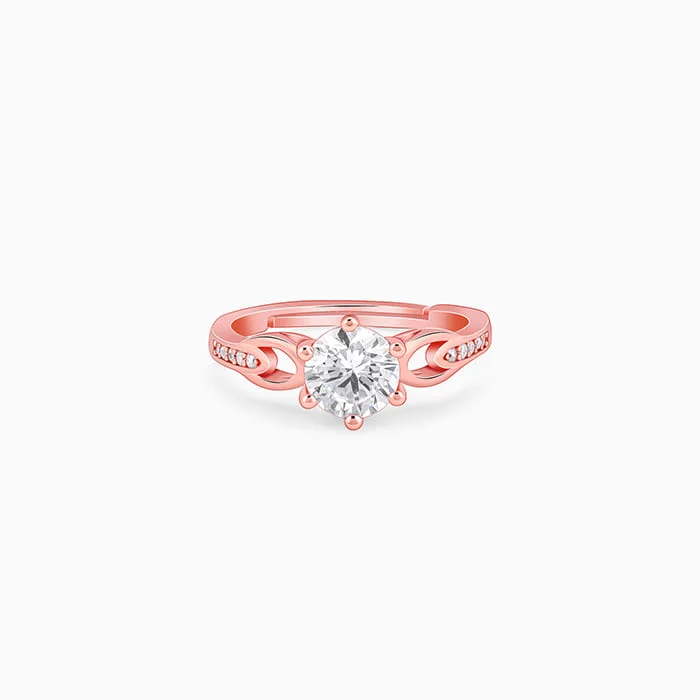 women's birth month rings-Rose Gold Timeless Elegant Ring