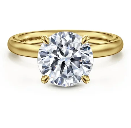 women's white gold engagement rings-14K Yellow Gold Semi-Mount Engagement Ring by Gabriel