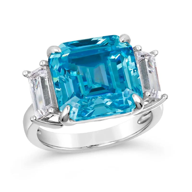 women's cross rings-Ocean Drive 8 Carat Asscher Cut Ring