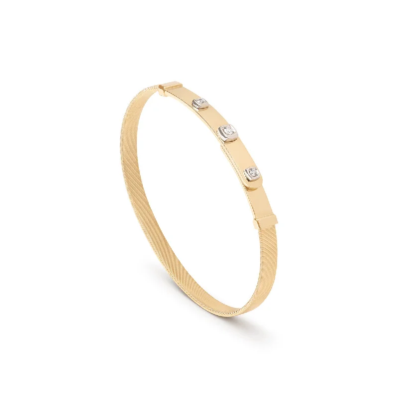 women's adjustable bracelets-Marco Bicego Masai Coil And Diamonds Thin Bangle Bracelet