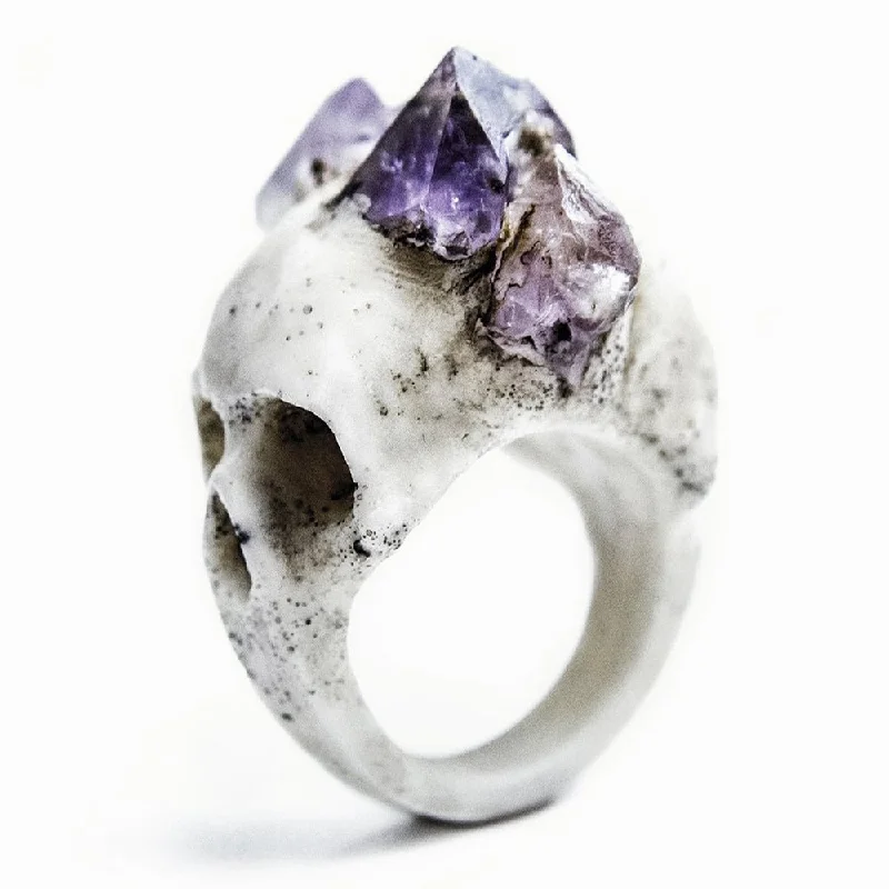 women's matching rings-Bifacial Skull ring