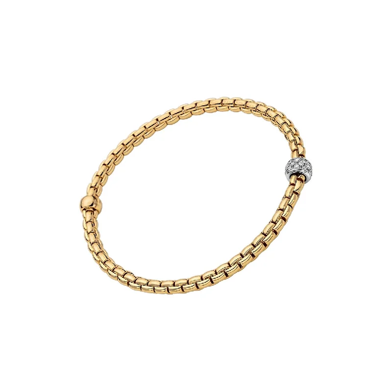 women's geometric bracelets-FOPE Eka Flex'it Bracelet With Diamond Pave'