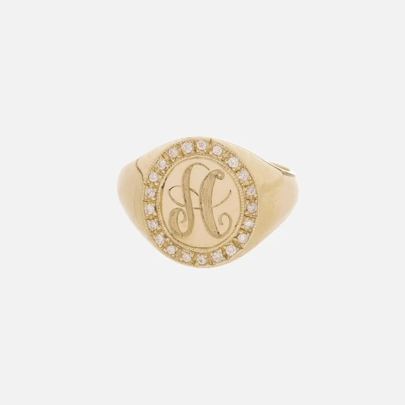 women's knot rings-Jumbo Signet Ring