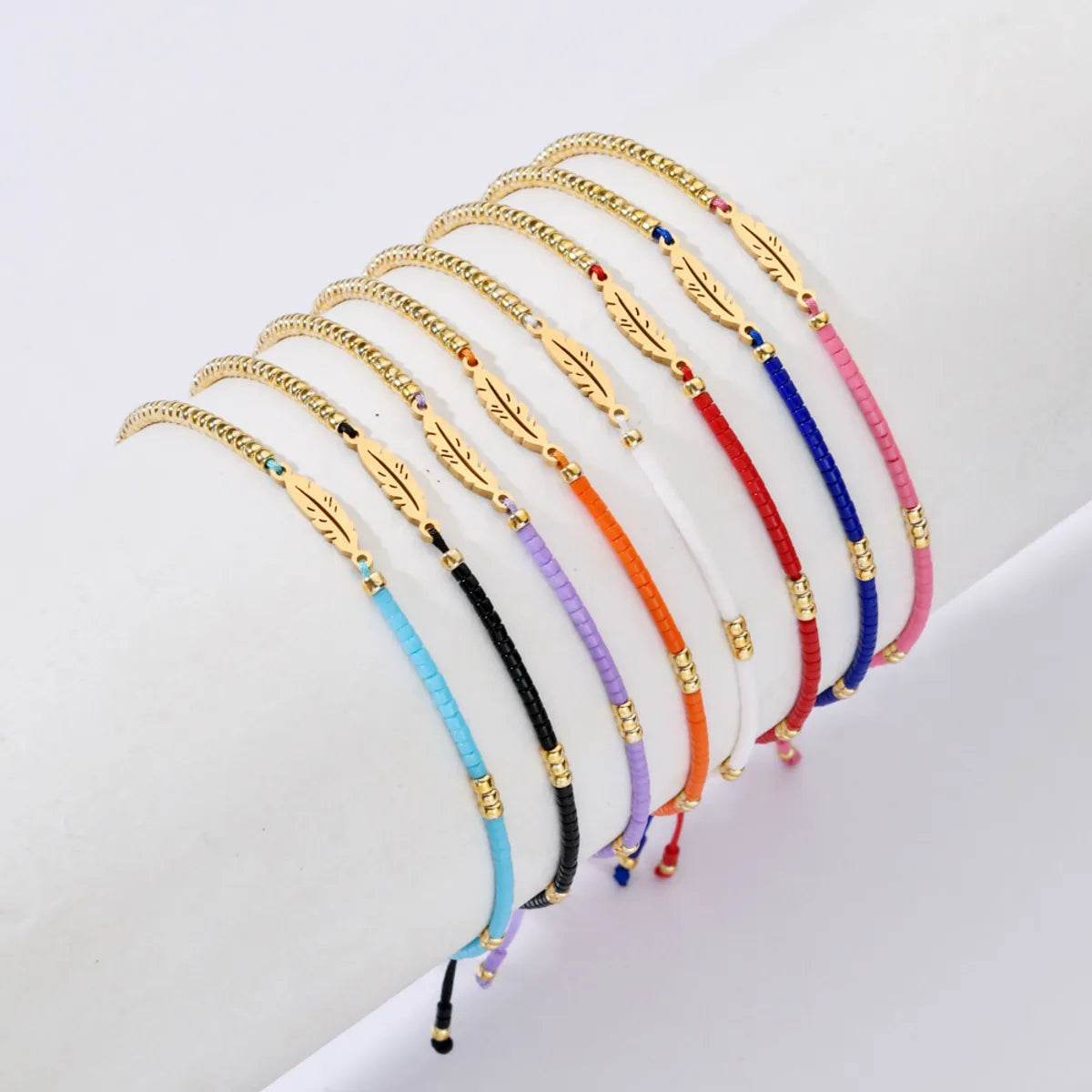 women's friendship bracelets-Bohemian Geometric Glass Seed Bead Wholesale Drawstring Bracelets