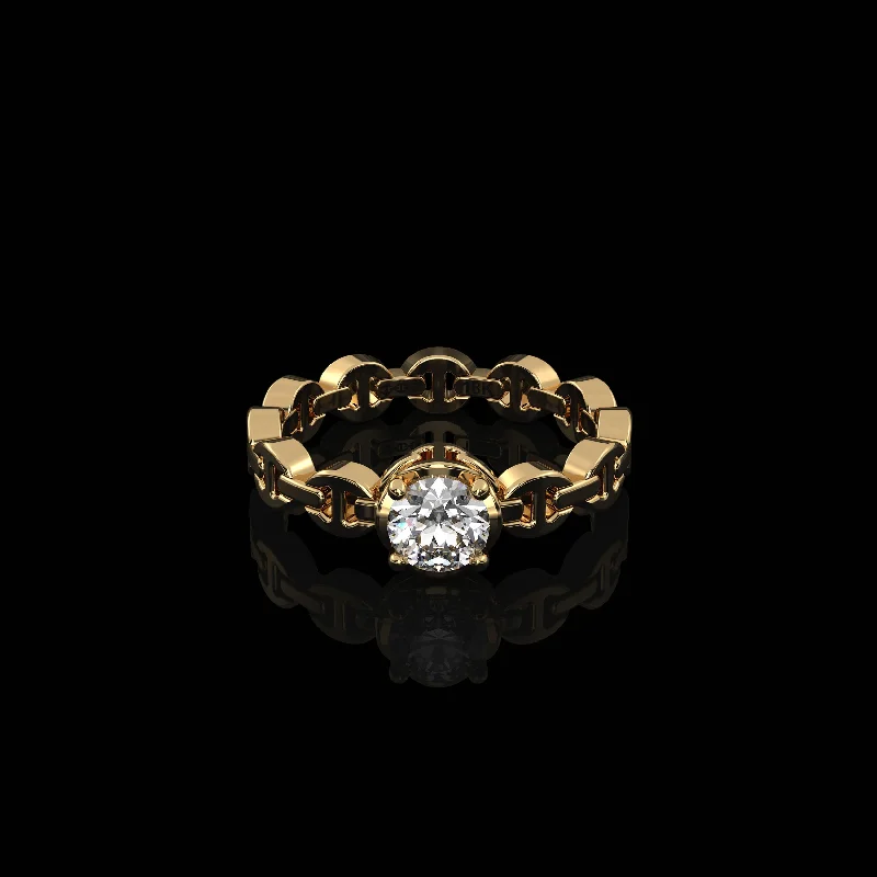 women's heirloom rings-MICRO II SINGLE SOLITAIRE WITH .5 CARAT DIAMOND