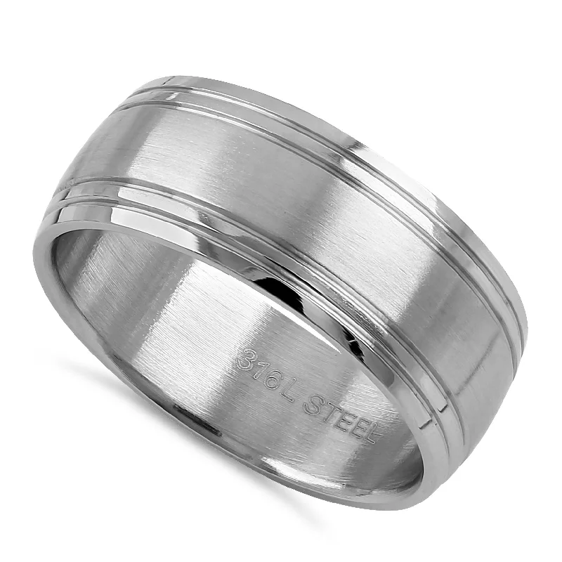 women's classic engagement rings-Stainless Steel Wedding Band Ring