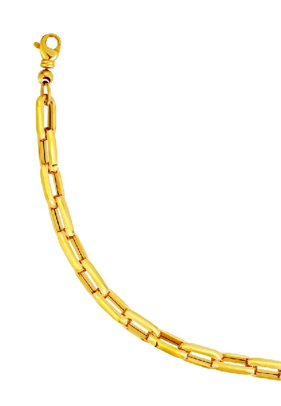 women's floral bracelets-TOMEI Lusso Italia Bold Linked Bracelet, Yellow Gold 916