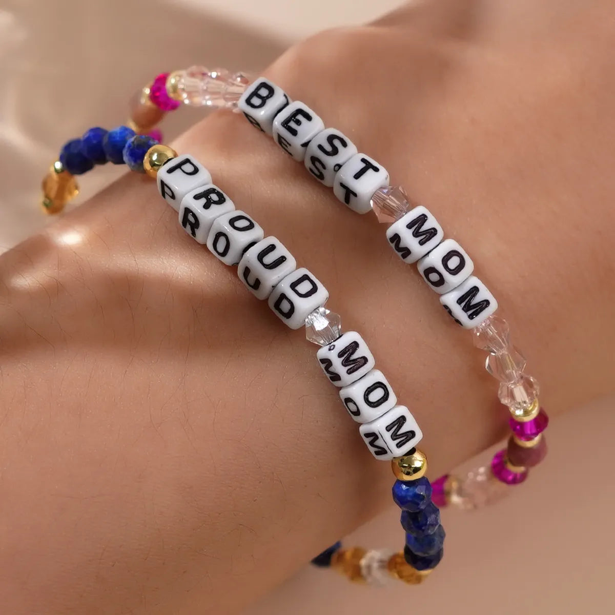 women's couple bracelets-Elegant Letter Artificial Crystal Wholesale Bracelets