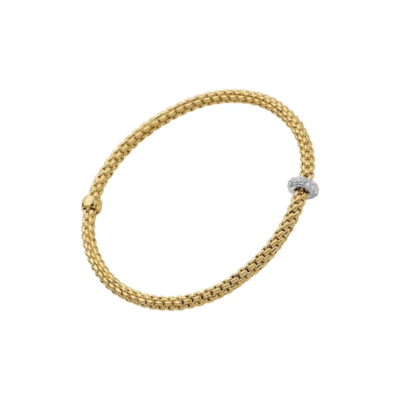 women's bar bracelets-FOPE Prima Flex'it Bracelet With Diamonds