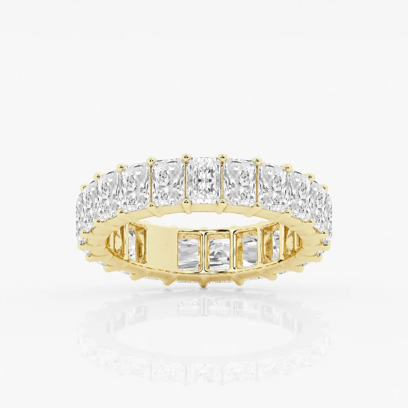 women's silver rings-Empowering Radiant Eternity Bold Band