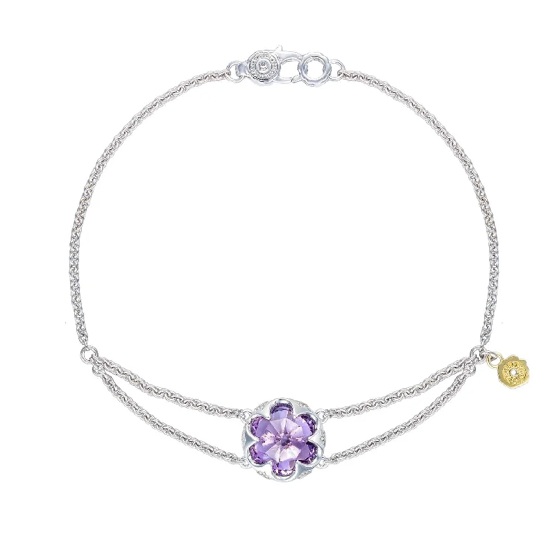 women's ethical bangles-Tacori Sonoma Skies Silver split chain bracelet with amethyst