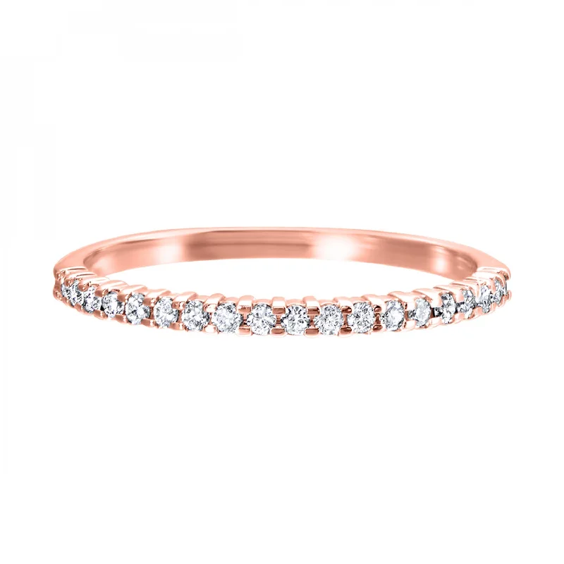 women's aquamarine engagement rings-10K Rose Gold 0.16cttw Diamond Ring