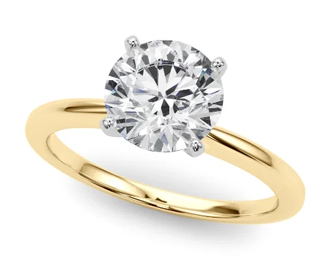 women's infinity engagement rings-14K Yellow Gold 1.50ct LAB GROWN I-J VS1 Diamond Engagement Ring