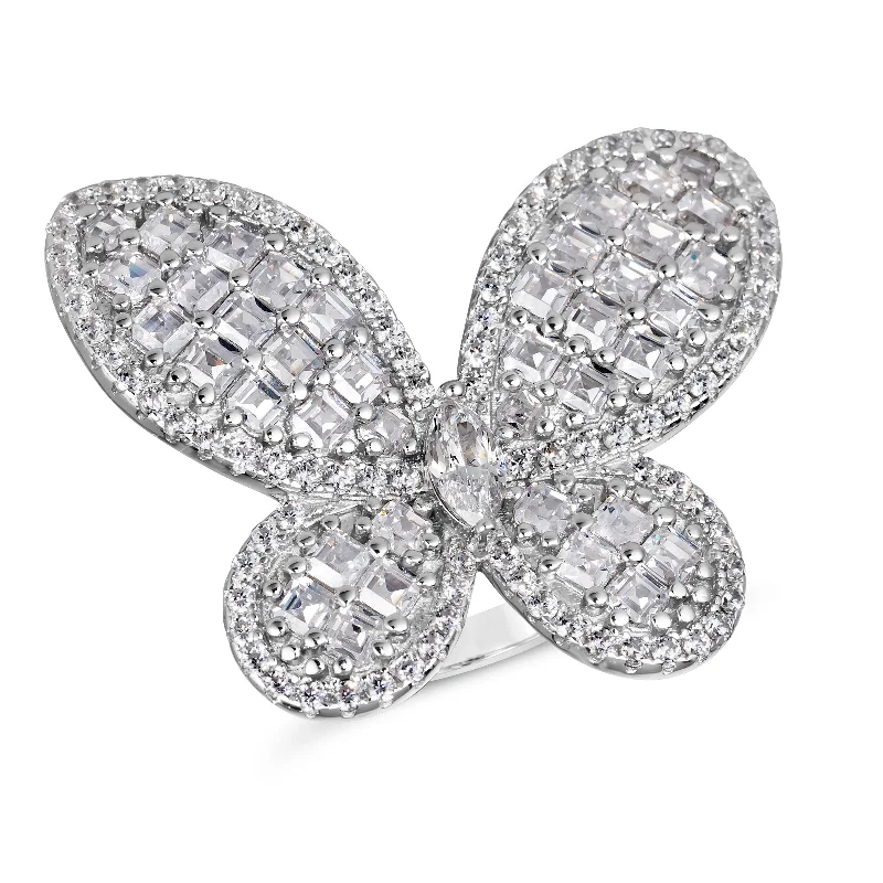 women's friendship rings-Olivia Butterfly Ring