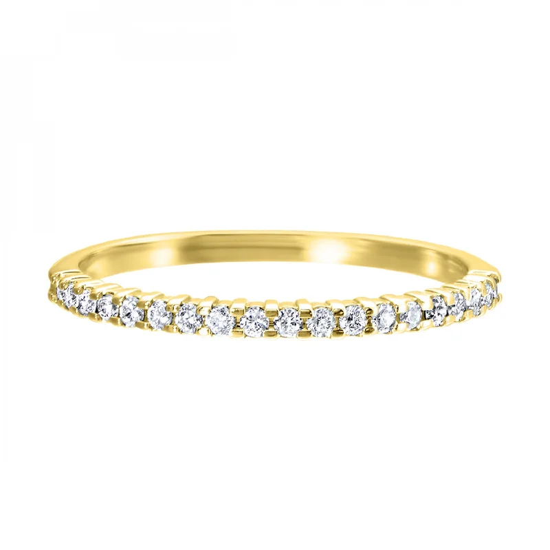 women's flush-set engagement rings-10K Yellow Gold & 0.17cttw Diamond Ring