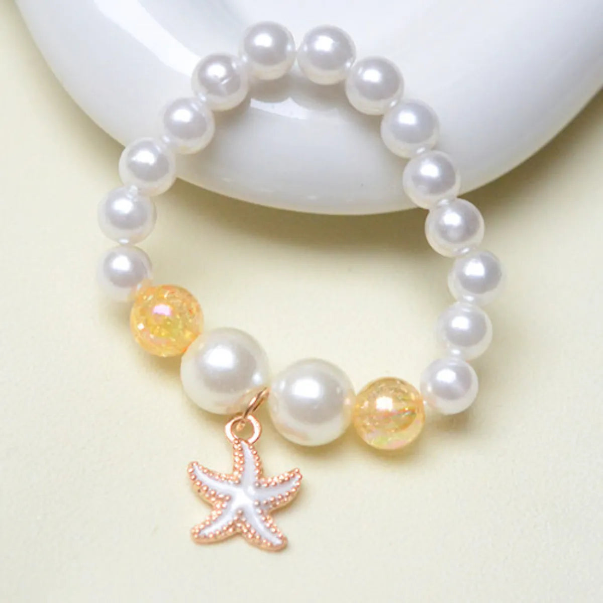 13# One White Starfish Bracelet