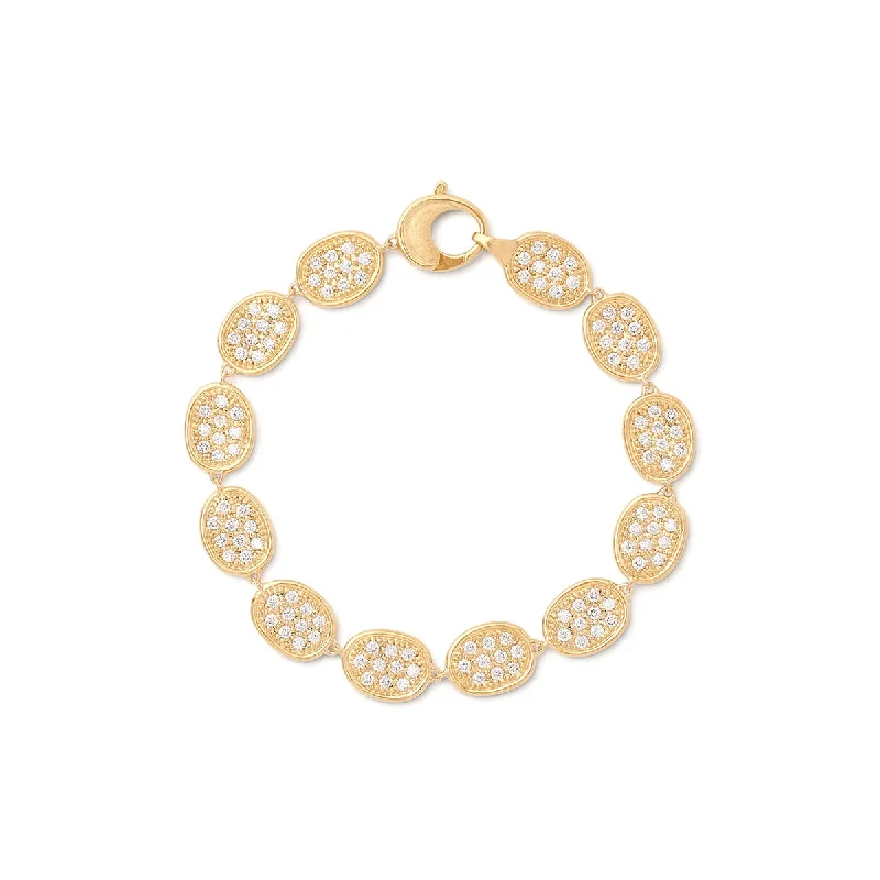 women's lucky bracelets-Marco Bicego Lunaria Diamond Pavé Bracelet