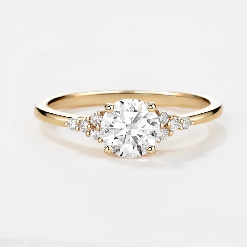 women's sun engagement rings-1.0ct Stacking 4-Prong Solitaire Lab Grown Diamond Ring