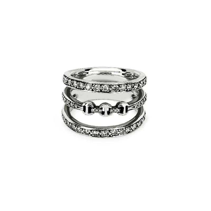 women's snake rings-ASSET WITH DIAMONDS