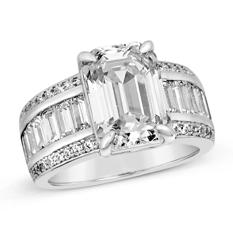 women's butterfly rings-Grace 57 White Diamond Crystalline Ring