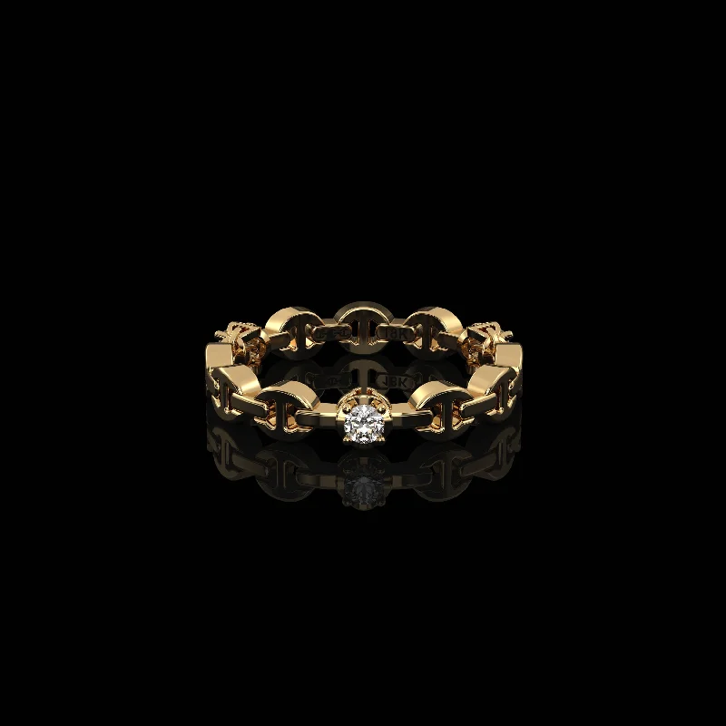 women's matching rings-MICRO II WITH 3 DIAMONDS