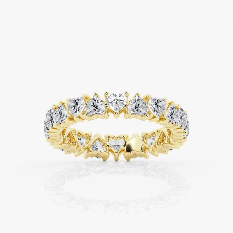 women's shell rings-Empowering Heart Eternity Band